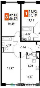 Планировка квартиры, ID 244717