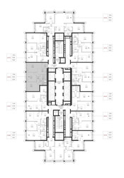 Планировка двухкомнатной(квартира) площадью 56.8 квадратных метров в ЖК “ЖК СЕТ”
