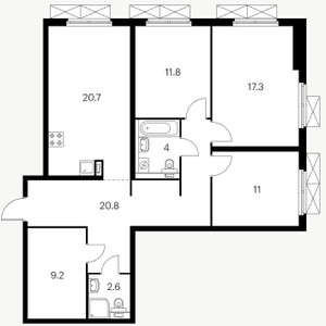 Планировка квартиры, ID 214241