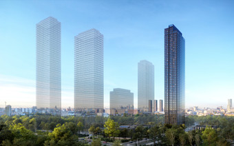 Корпуса в ЖК “Upside Towers”