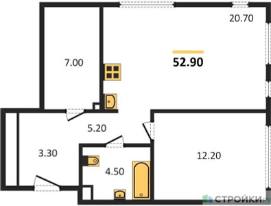 Планировка квартиры, ID 377375