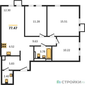 Планировка квартиры, ID 137816