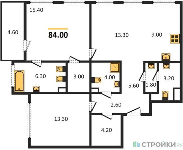 Планировка квартиры, ID 112212
