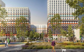 Придомовая территория ЖК "Дмитровский Парк"