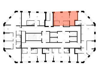Планировка однокомнатной(квартира) площадью 37.9 квадратных метров в ЖК “ЖК Строгино 360”