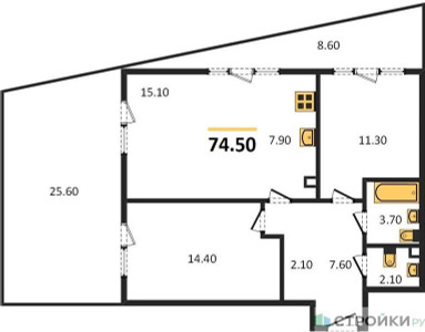 Планировка квартиры, ID 125328