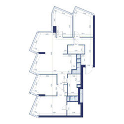 Планировка трехкомнатной(квартира) площадью 108.2 квадратных метров в ЖК “ЖК ХАЙДАУТ”