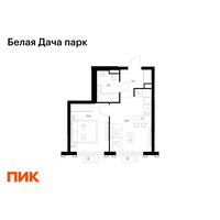 Планировка однокомнатной(квартира) площадью 32.4 квадратных метров в “ЖК Белая Дача парк”