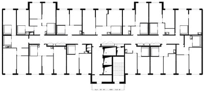 Планировка трехкомнатной(квартира) площадью 73.3 квадратных метров в ЖК “ЖК Малевич”