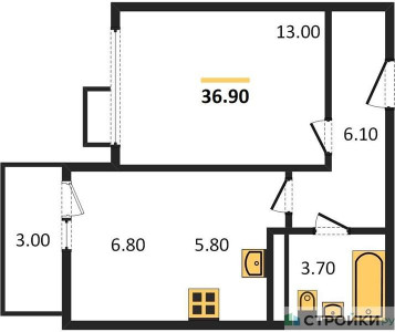 Планировка квартиры, ID 104888