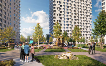Двор в ЖК "Волоколамское 24"