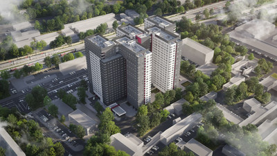 Планировка двухкомнатной(апартаменты) площадью 39.8 квадратных метров в ЖК “ЖК Волковская 67”