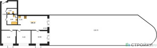 Планировка трехкомнатной(квартира) площадью 108.1 квадратных метров в “ЖК Скандинавия”