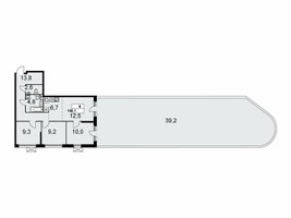 Планировка 4+ комнатной(квартира) площадью 108.1 квадратных метров в “ЖК Скандинавия”