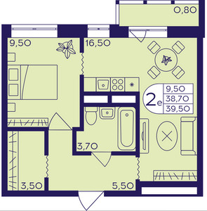 Планировка квартиры, ID 419409