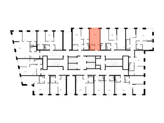 Планировка студии(квартира) площадью 24.4 квадратных метров в ЖК “ЖК 2-й Иртышский”