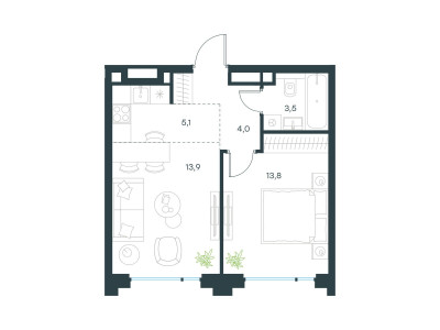 Планировка квартиры, ID 465474
