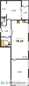 Планировка квартиры, ID 259444