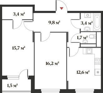 Планировка квартиры, ID 429389