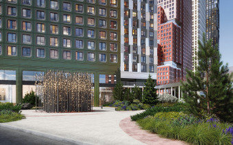 Двор в ЖК “ULTIMAcity”