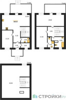 Планировка трехкомнатной(квартира) площадью 188.2 квадратных метров в “ЖК Мечта”