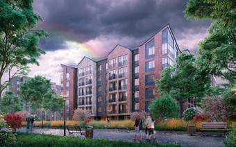 Вид сбоку ЖК Миниполис «Дивное»