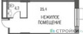 Планировка студии(квартира) площадью 29.9 квадратных метров в “ЖК Резиденции Архитекторов”