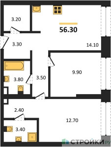 Планировка квартиры, ID 458691