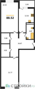Планировка квартиры, ID 543554