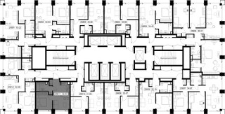 Планировка однокомнатной(квартира) площадью 32.6 квадратных метров в “ЖК SET (Сет)”
