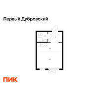 Планировка студии(квартира) площадью 25.1 квадратных метров в “ЖК Первый Дубровский”
