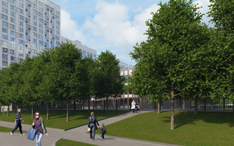 Зеленая зона ЖК «Город на Реке Тушино-2018»