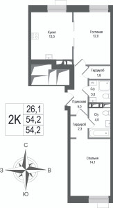 Планировка квартиры, ID 553463