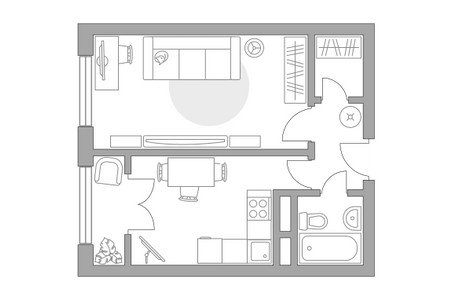 Планировка квартиры, ID 450392