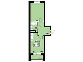 Планировка однокомнатной(квартира) площадью 43 квадратных метров в “ЖК Борисоглебское”