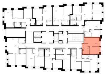 Планировка однокомнатной(квартира) площадью 32.2 квадратных метров в ЖК “ЖК Онежский вал”