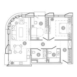 Планировка трехкомнатной(квартира) площадью 78.5 квадратных метров в ЖК “ЖК УНО Соколиная гора”