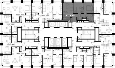 Планировка двухкомнатной(квартира) площадью 50.7 квадратных метров в ЖК “ЖК СЕТ”
