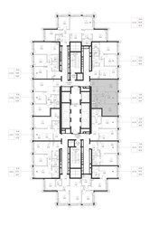 Планировка двухкомнатной(квартира) площадью 56 квадратных метров в ЖК “ЖК SET (Сет)”