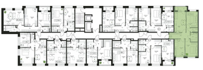 Планировка трехкомнатной(квартира) площадью 71.5 квадратных метров в ЖК “ЖК Пушкино Град”
