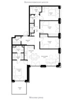 Планировка 4+ комнатной(квартира) площадью 95.95 квадратных метров в “ЖК City bay (Сити Бэй)”