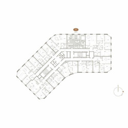 Планировка трехкомнатной(апартаменты) площадью 79.91 квадратных метров в ЖК “ЖК D'ORO MILLE (Доро Милле)”