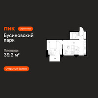 Планировка однокомнатной(квартира) площадью 39.2 квадратных метров в “ЖК Бусиновский парк”