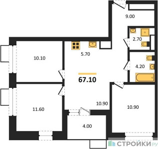 Планировка квартиры, ID 253177