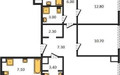 Планировка 4+ комнатной(квартира) площадью 151.9 квадратных метров в ЖК “ЖК Sydney Prime (Сидней Прайм)”