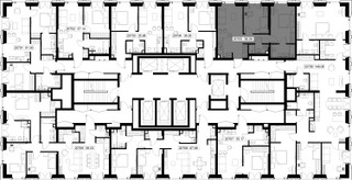 Планировка двухкомнатной(квартира) площадью 56.1 квадратных метров в “ЖК SET (Сет)”