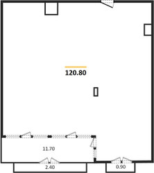 Планировка двухкомнатной(квартира) площадью 120.8 квадратных метров в ЖК “ЖК Magnum”