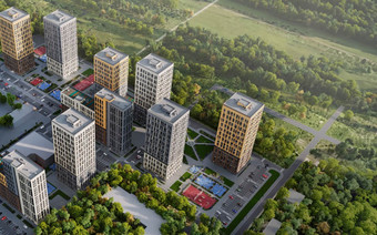 ЖК “Новая Ивантеевка” вид сверху