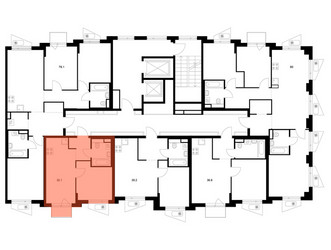 Планировка однокомнатной(квартира) площадью 32.1 квадратных метров в ЖК “ЖК Онежский вал”