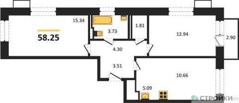 Планировка квартиры, ID 343177